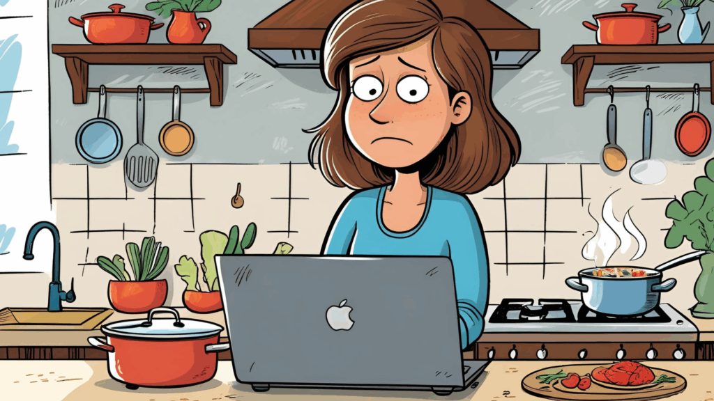 A tired parent doing almost everything Illustrating a working parent