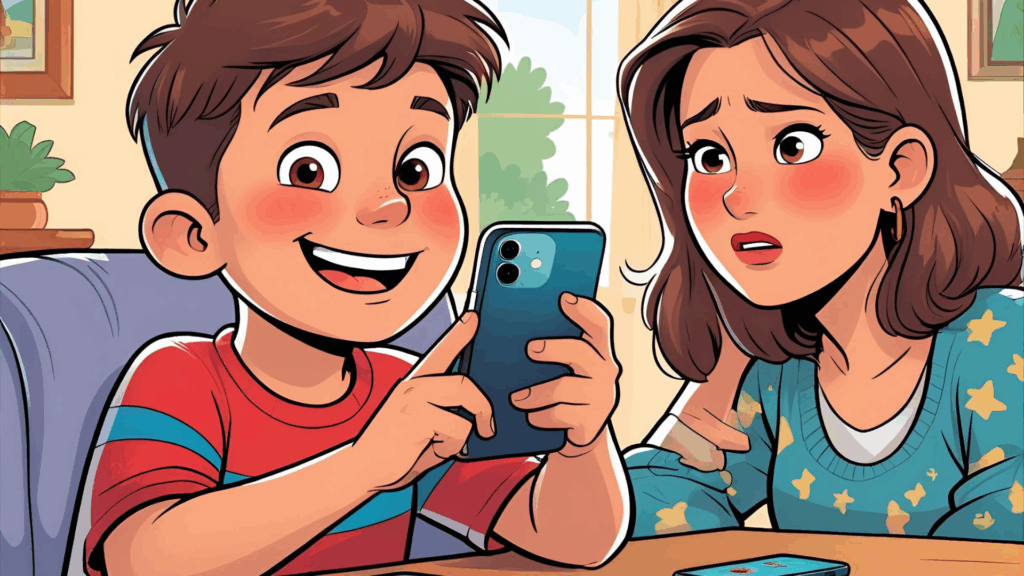 A child playing online games