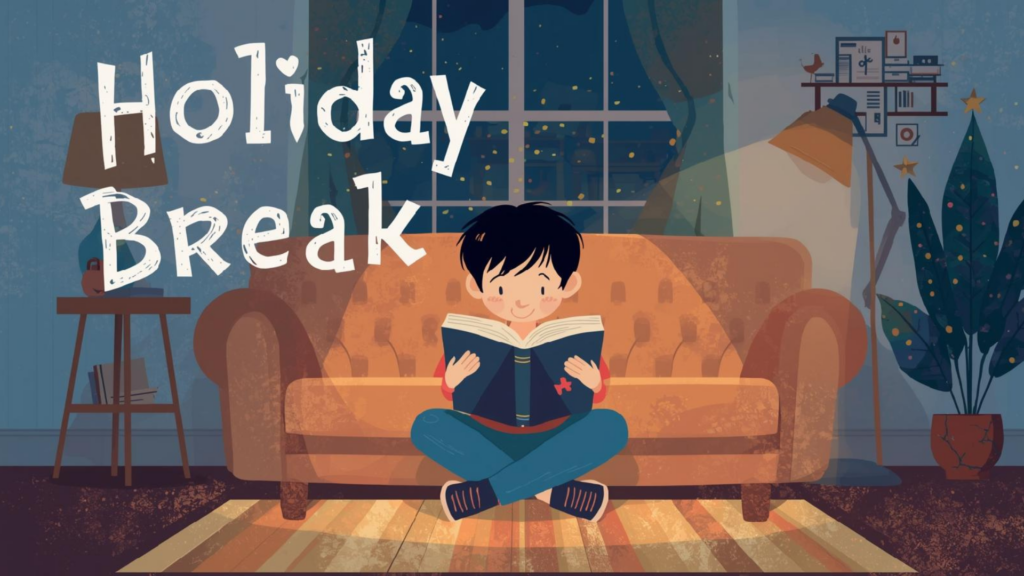 This image illustrates the kids' independence during holidays while parents are working